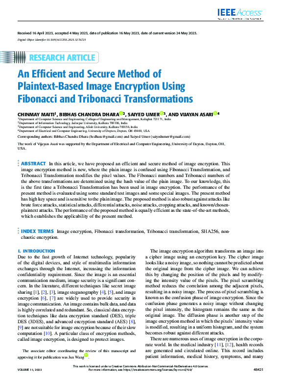 (PDF) An Efficient and Secure Method of Plaintext-Based Image ...