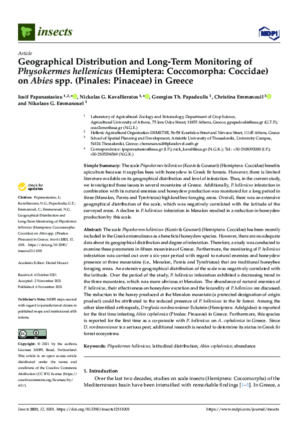 (PDF) Geographical Distribution and Long-Term Monitoring of Physokermes ...