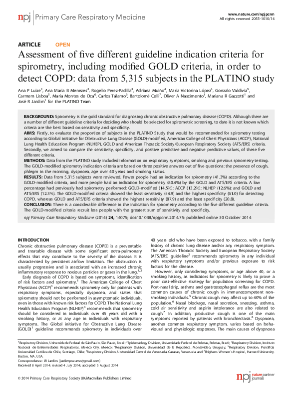 (PDF) Assessment of five different guideline indication criteria for ...