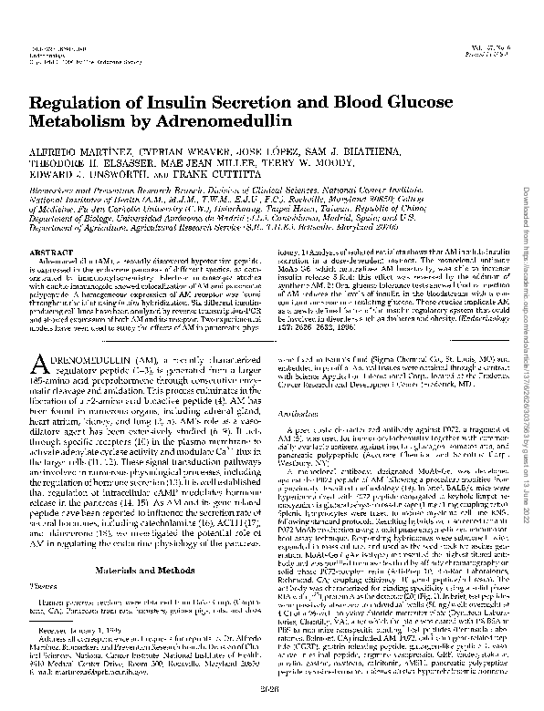 (PDF) Regulation of insulin secretion and blood glucose metabolism by ...