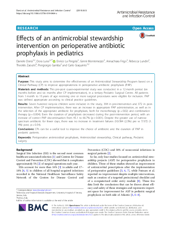 (PDF) Effects of an antimicrobial stewardship intervention on ...
