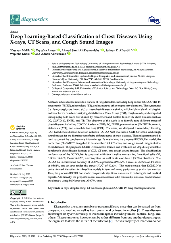 (PDF) Deep Learning-Based Classification of Chest Diseases Using X-rays ...