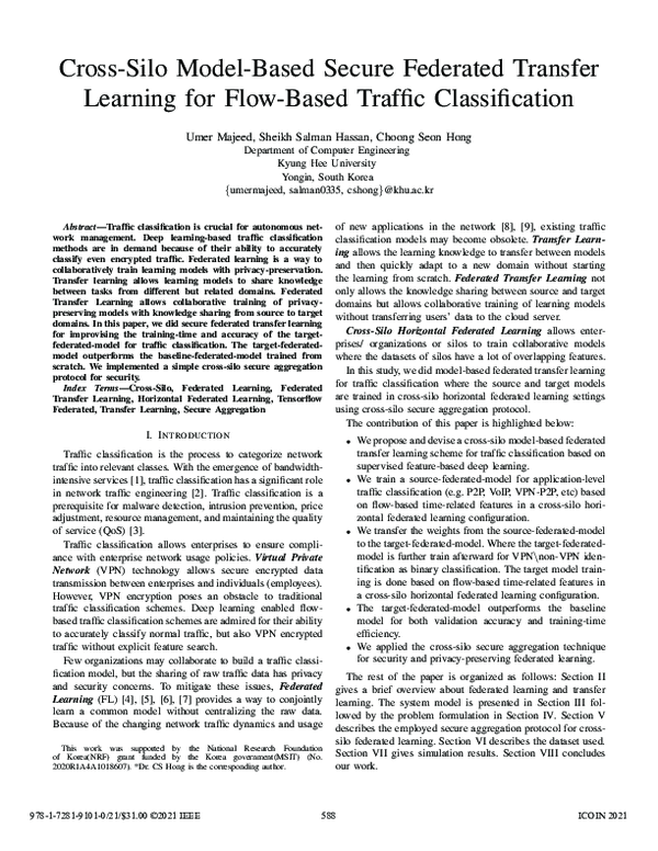 (PDF) Cross-Silo Model-Based Secure Federated Transfer Learning for ...