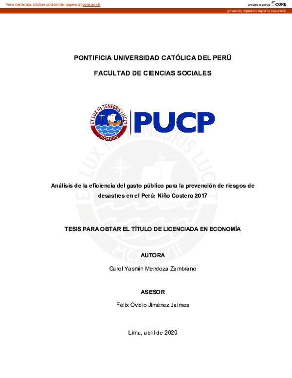 (PDF) Análisis de la eficiencia del gasto público para la prevención de ...