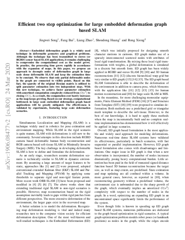 (PDF) Efficient two step optimization for large embedded deformation ...