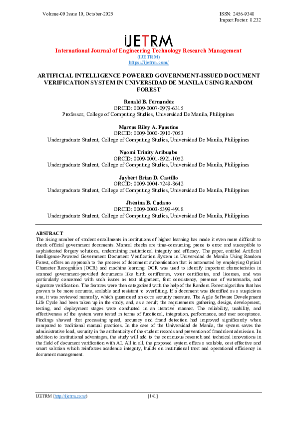(PDF) ARTIFICIAL INTELLIGENCE POWERED GOVERNMENT-ISSUED DOCUMENT ...