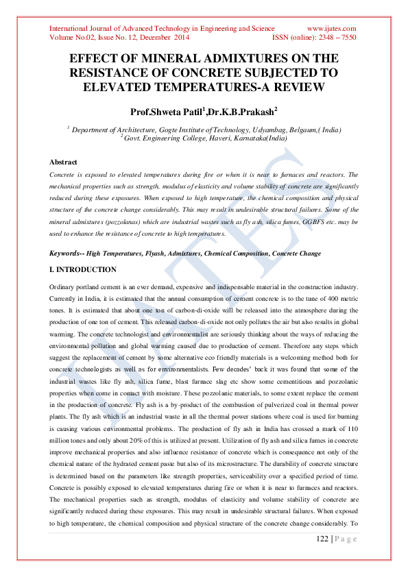 (PDF) Effect of Mineral Admixtures on the Resistance of Concrete ...