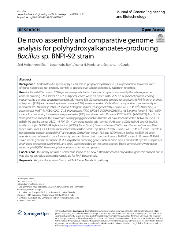(PDF) De novo assembly and comparative genome analysis for ...