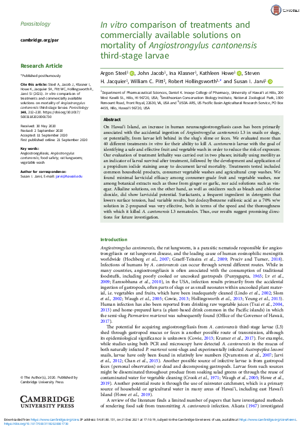 (PDF) In vitro comparison of treatments and commercially available ...