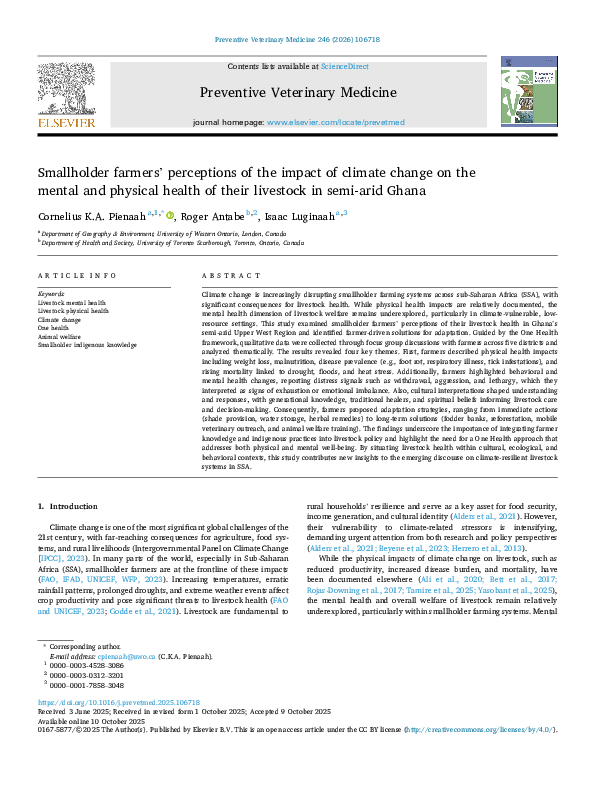 (PDF) Smallholder farmers' perceptions of the impact of climate change ...