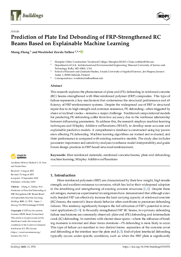 (PDF) Prediction of Plate End Debonding of FRP-Strengthened RC Beams ...