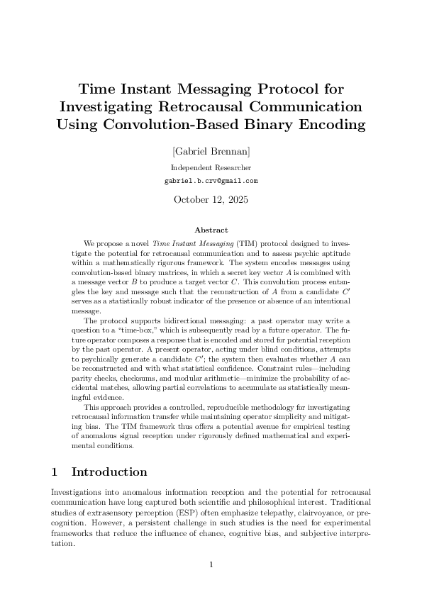 (PDF) Time Instant Messaging Protocol for Investigating Retrocausal ...