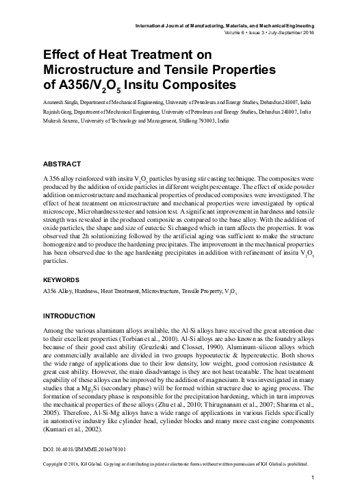 (PDF) Effect of Heat Treatment on Microstructure and Tensile Properties ...