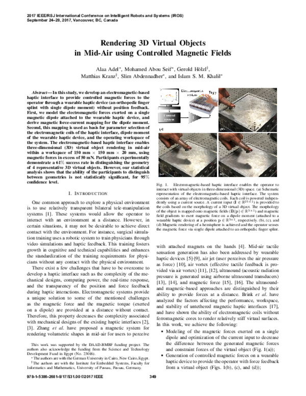 (PDF) Rendering 3D virtual objects in mid-air using controlled magnetic ...