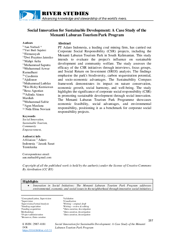 (PDF) Social Innovation for Sustainable Development