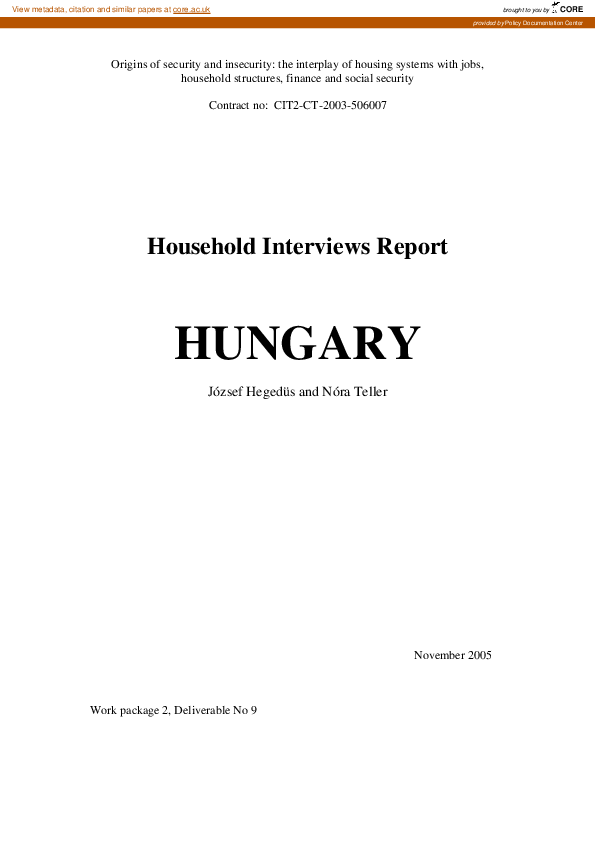 (PDF) Household interviews report
