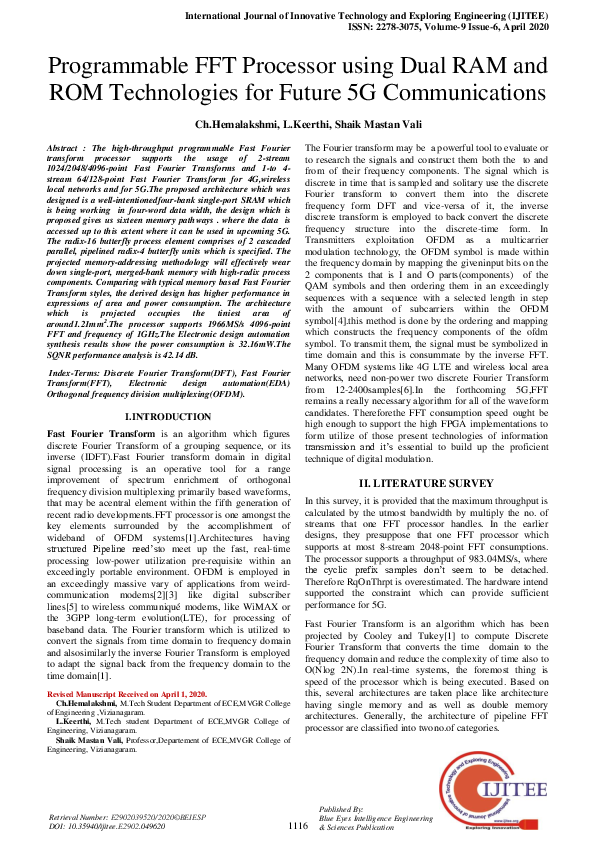 (PDF) Programmable FFT Processor using Dual RAM and ROM Technologies ...