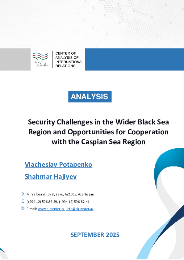 (PDF) Security Challenges in the Wider Black Sea Region and ...