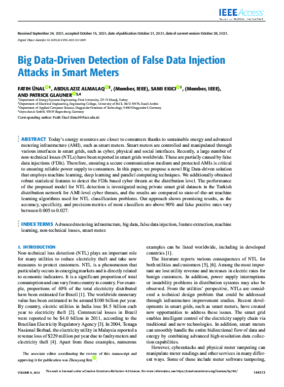 (PDF) Big Data-Driven Detection of False Data Injection Attacks in ...