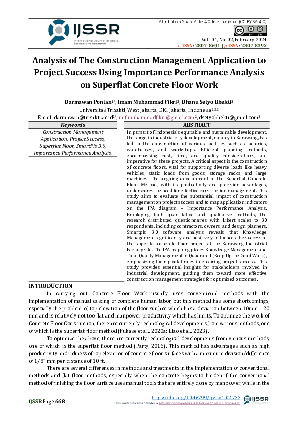(PDF) Analysis of The Construction Management Application to Project ...