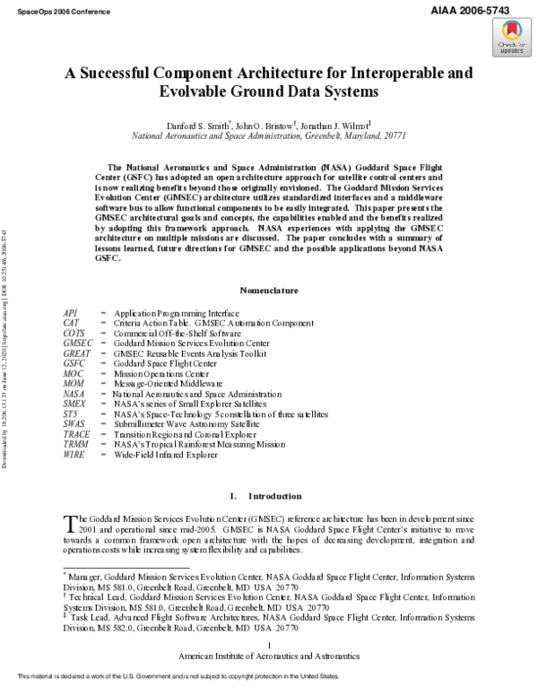 (PDF) A Successful Component Architecture for Interoperable and ...