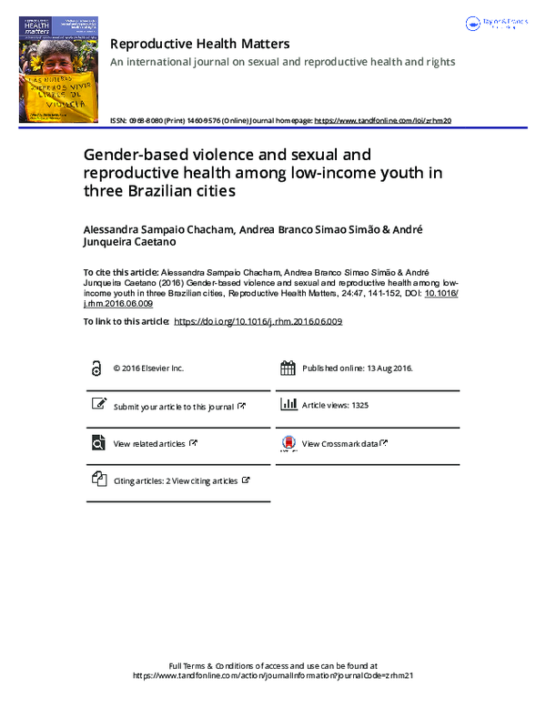 (PDF) Gender-based violence and sexual and reproductive health among ...