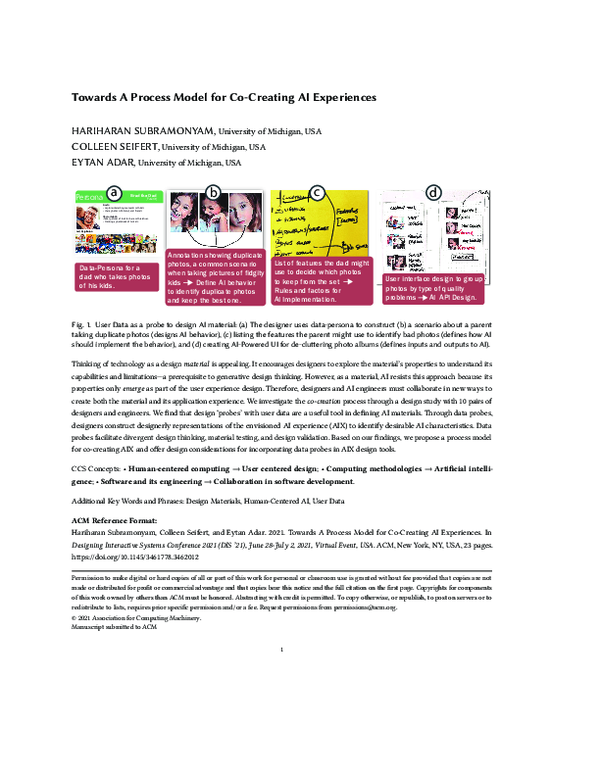 (PDF) Towards A Process Model for Co-Creating AI Experiences
