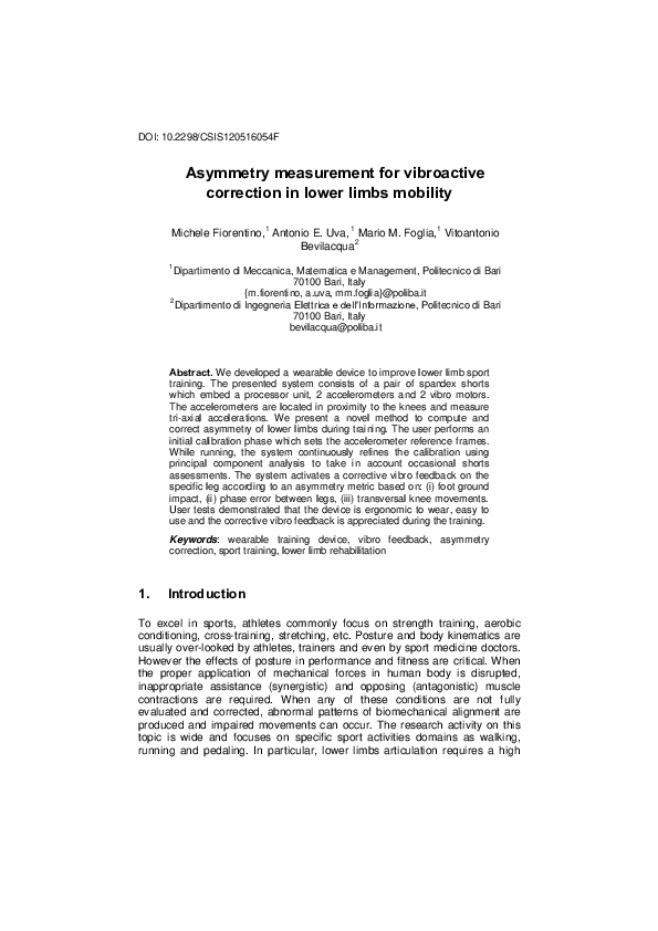 (PDF) Asymmetry measurement for vibroactive correction in lower limbs ...