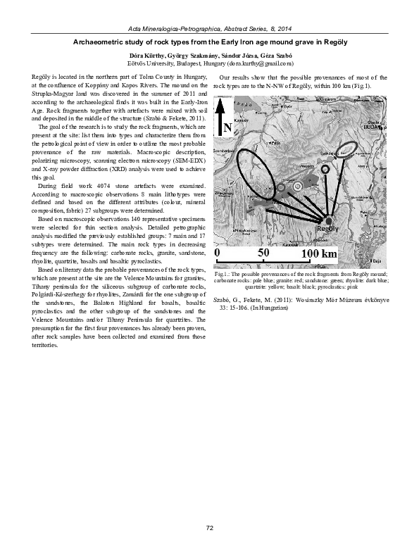 (PDF) Archaeometric study of rock types from the Early Iron age mound ...