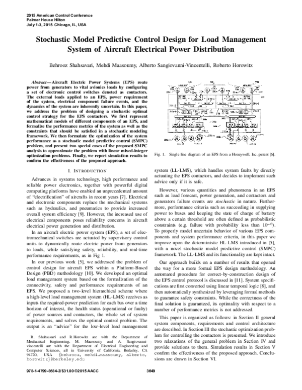 (PDF) Stochastic model predictive control design for load management ...