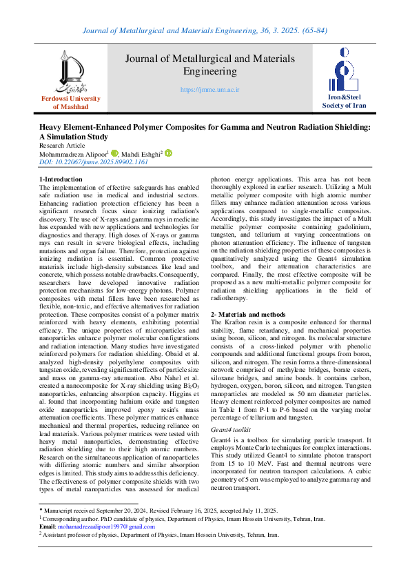 (PDF) Heavy Element-Enhanced Polymer Composites for Gamma and Neutron ...