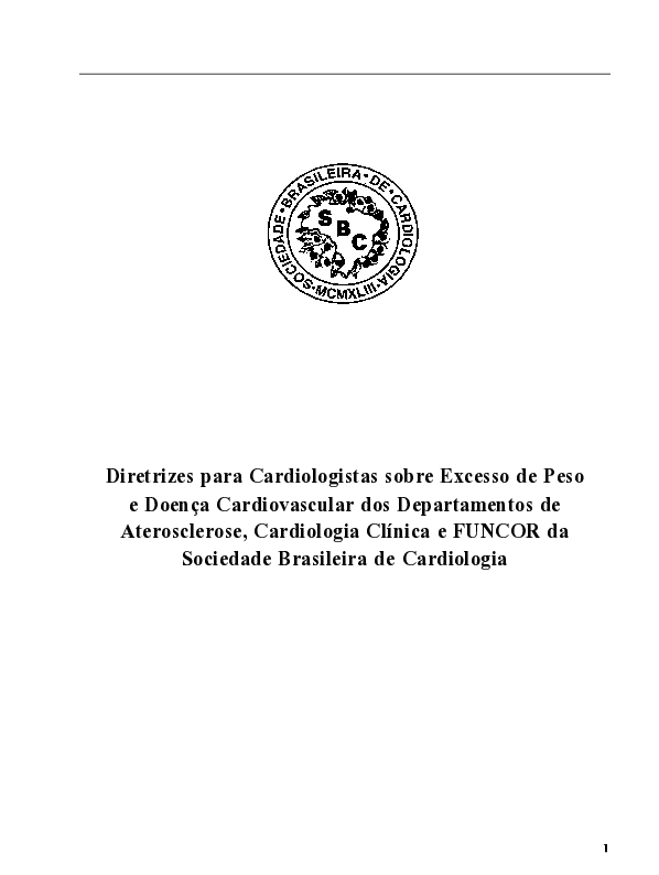 (PDF) Diretrizes para Cardiologistas sobre Excesso de Peso e Doença ...