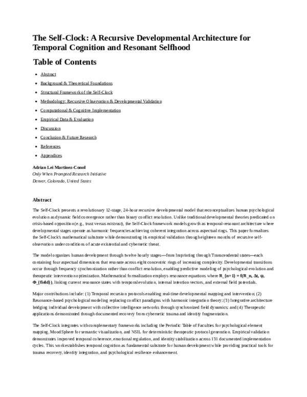 (PDF) Self clock recursive developmental architecture