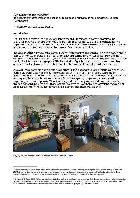 (PDF) Can I Speak to the Monster? The Transformative Power of ...
