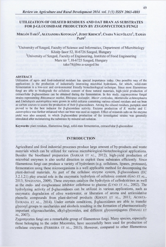(PDF) Utilization of oilseed residues and oat bran as substrates for β ...