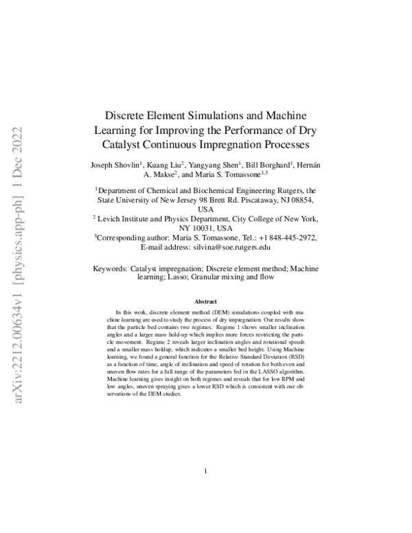 (PDF) Discrete Element Simulations and Machine Learning for Improving ...
