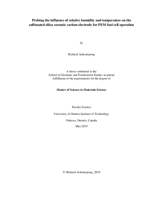 (PDF) Probing the influence of relative humidity and temperature on the ...