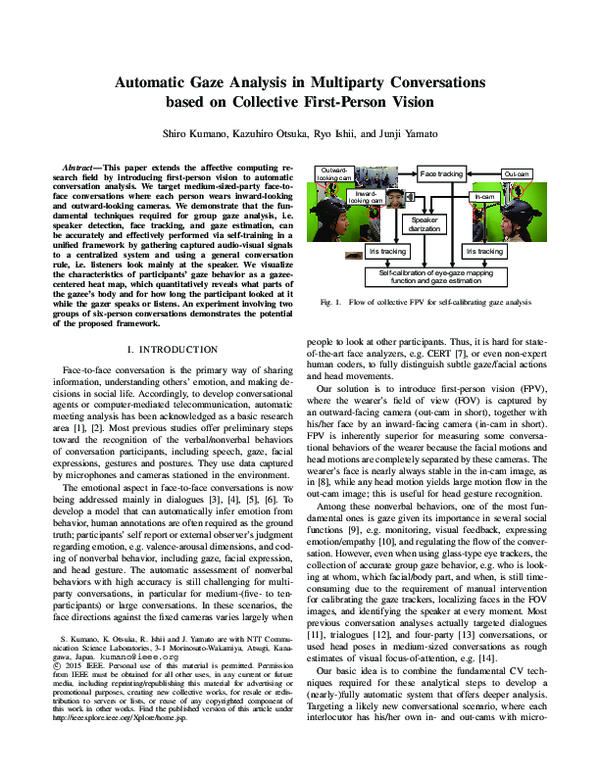 (PDF) Automatic gaze analysis in multiparty conversations based on ...