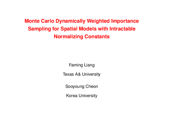(PDF) Monte Carlo dynamically weighted importance sampling for spatial ...