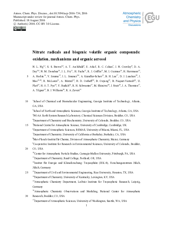 (PDF) Nitrate radicals and biogenic volatile organic compounds ...