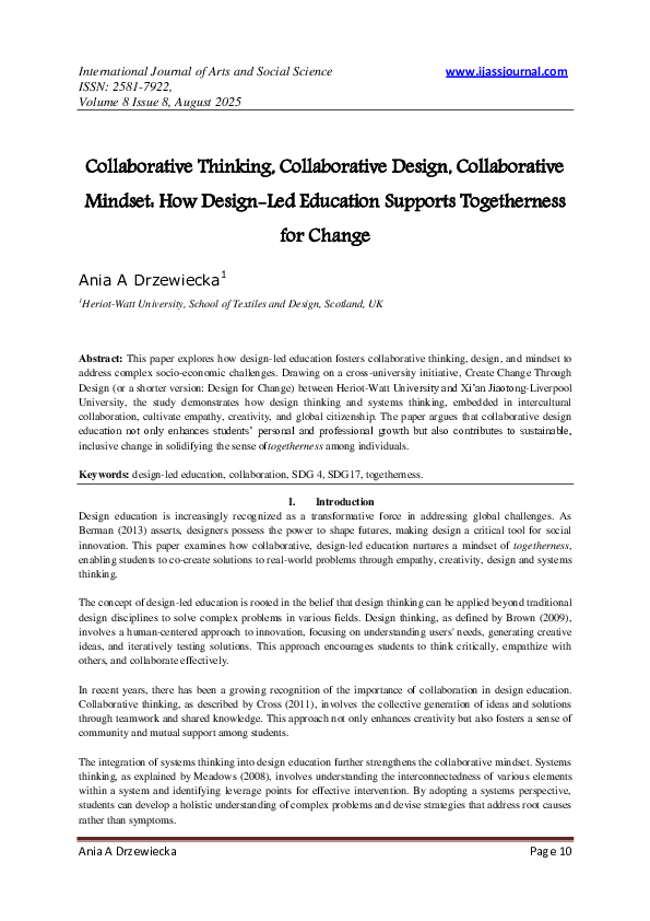 (PDF) Collaborative Thinking, Collaborative Design, Collaborative ...