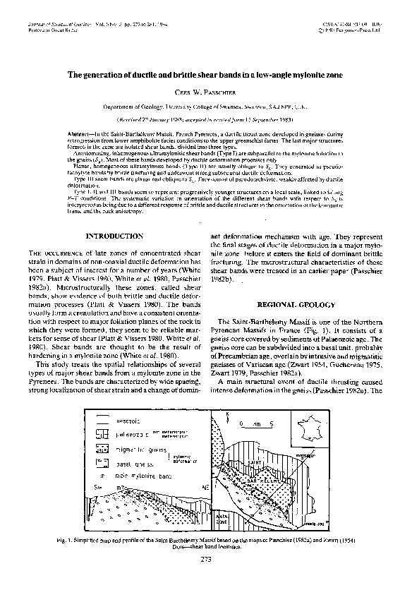 (PDF) The generation of ductile and brittle shear bands in a low-angle ...