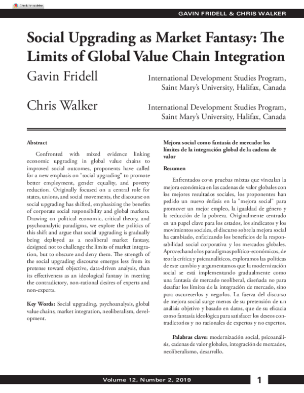 (PDF) Social Upgrading as Market Fantasy: The Limits of Global Value ...