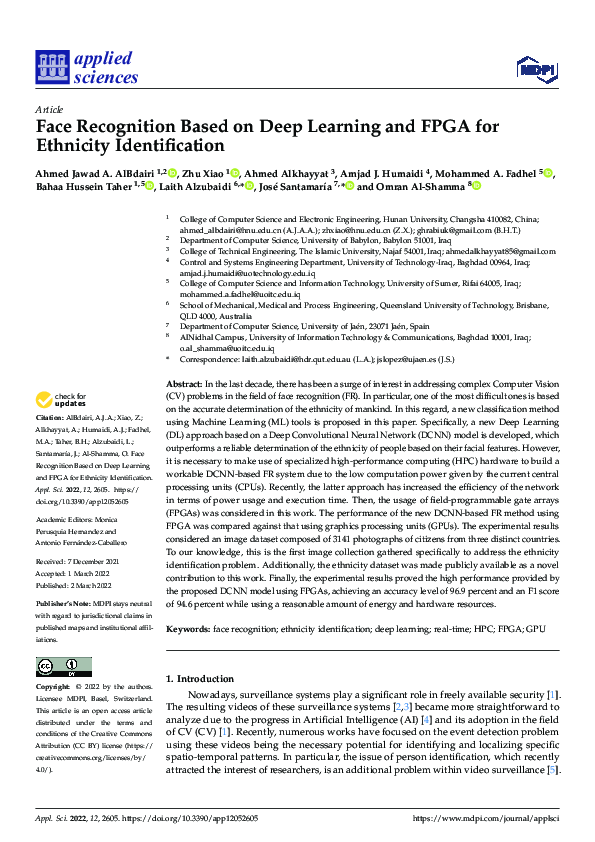 (PDF) Face Recognition Based on Deep Learning and FPGA for Ethnicity ...