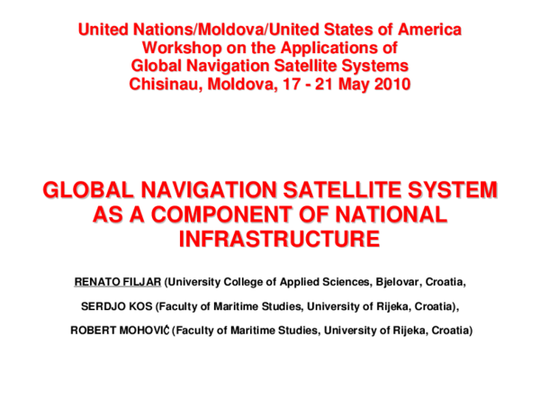 (PDF) Global Navigation Satellite System as a Component of National ...
