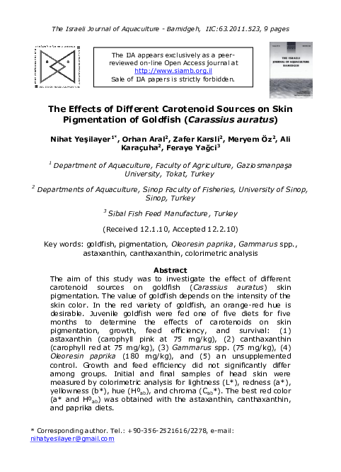 (PDF) The Effects of Different Carotenoid Sources on Skin Pigmentation ...
