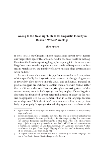 (PDF) Wrong Is the New Right. Or Is It