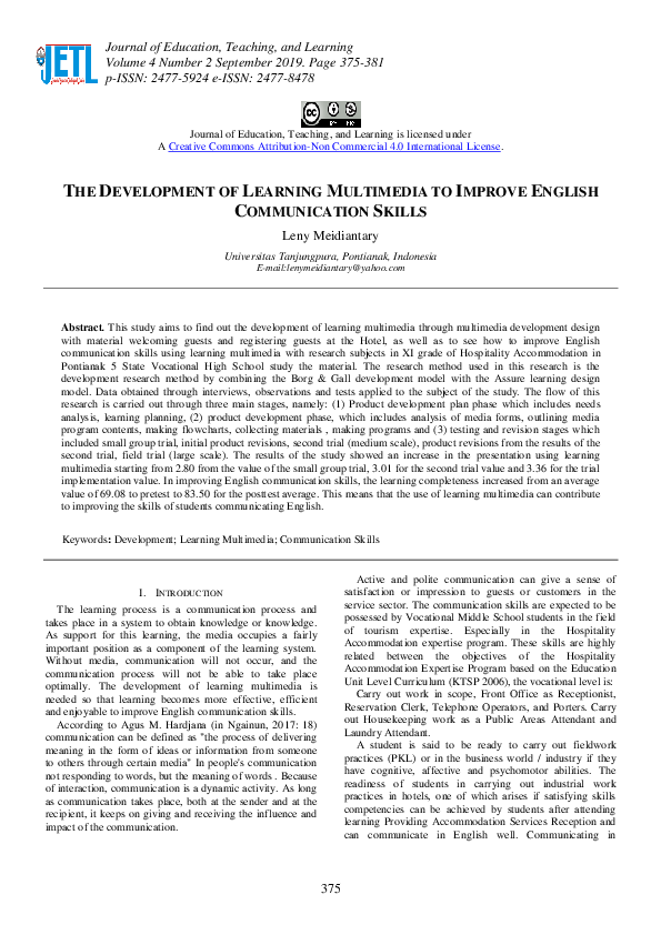 (PDF) The Development of Learning Multimedia to Improve English ...