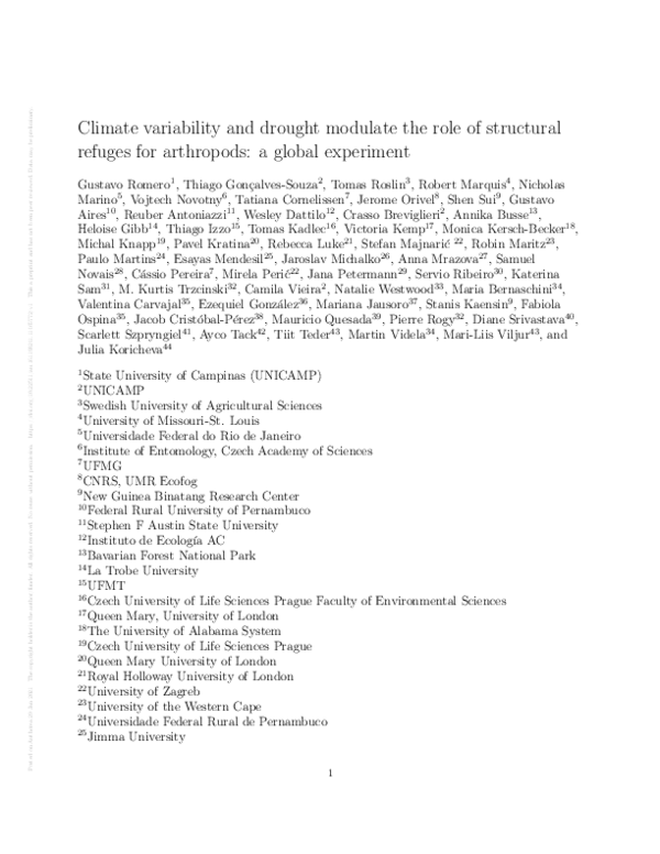 (PDF) Climate variability and drought modulate the role of structural ...