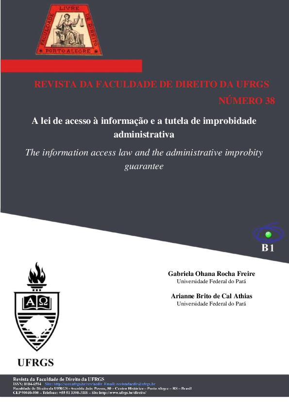 (PDF) A Lei de Acesso à Informação e a tutela de improbidade administrativa